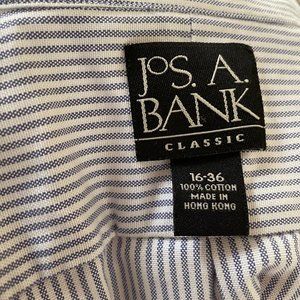 Jos. A. Bank Blue Striped Dress Shirt